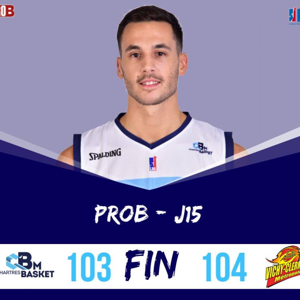 Cruelle Défaite ce soir contre Vichy 104-103 