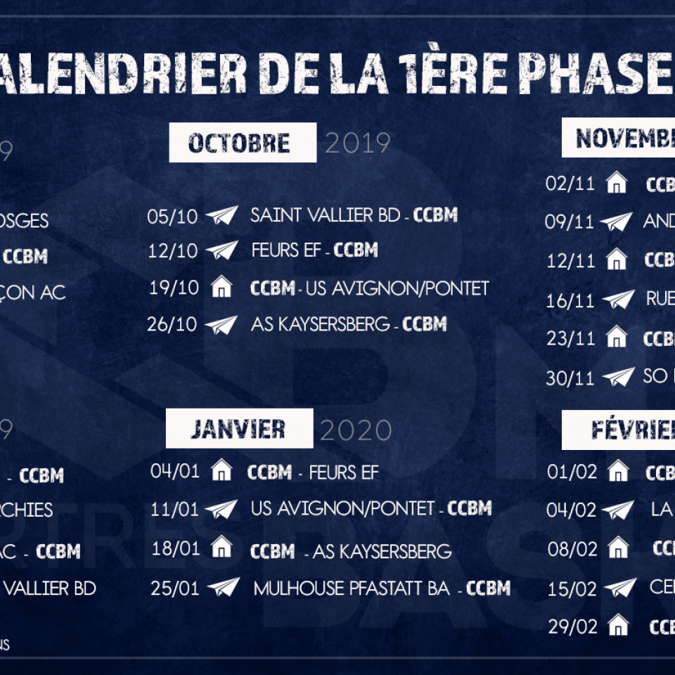 Le calendrier est sorti !