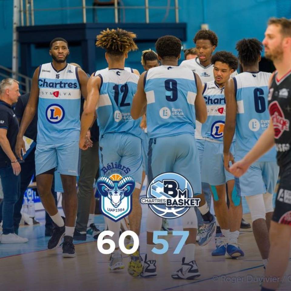 ❌ Défaite 60-57

La #TeamCCBM n'a rien lâché ce soir face aux Béliers de Quimper. Malgré ses efforts pour rattraper le score, elle s'incline 60-57 pour cette 3ème journée de championnat. 

👉 On reprend le travail dès lundi et on se voit tous vendredi prochain pour la réception de Rennes.

Bon week-end à tous !

#basketchartres #basketball #nm1 #basketmasculin #nm1 #ffbb