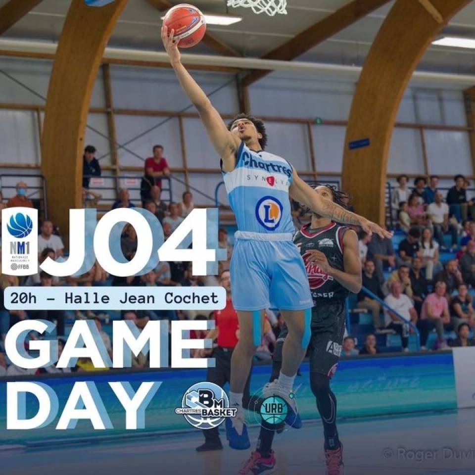 🏀 Gameday J04

✅ J04
🆚 Union Rennes Basket 35 
⌚️20h
📍Halle Jean Cochet
📺 https://www.chartrestv.fr/fr/
🎟️ https://bit.ly/44V1Zdw
🚗 Stationnement au parking de l'hippodrome
‼️ Un petit rappel des règles pour demain soir :
🕢 Ouverture des portes à 19h
🥤 Buvette : boissons, sandwichs, gourmandises. Possibilité de régler en carte bleue
🎤 On vous attend nombreux pour cette 4ème journée !

La #teamccbm a besoin de vous !

📷 Chartres Objectif

#basketnm1 #nm1 #basketball #basketchartres #passionbasket #chartres #eureetloir