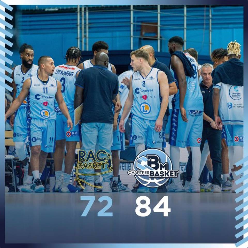 ✅ Victoire !!

ce soir victoire face à @rac_basket  ! 

Bravo à tous  #teamccbm🔵⚪

RDV mardi à la halle pour la coupe de france 😀 ! 

#basketball #basketchartres #ffbb #nm1
