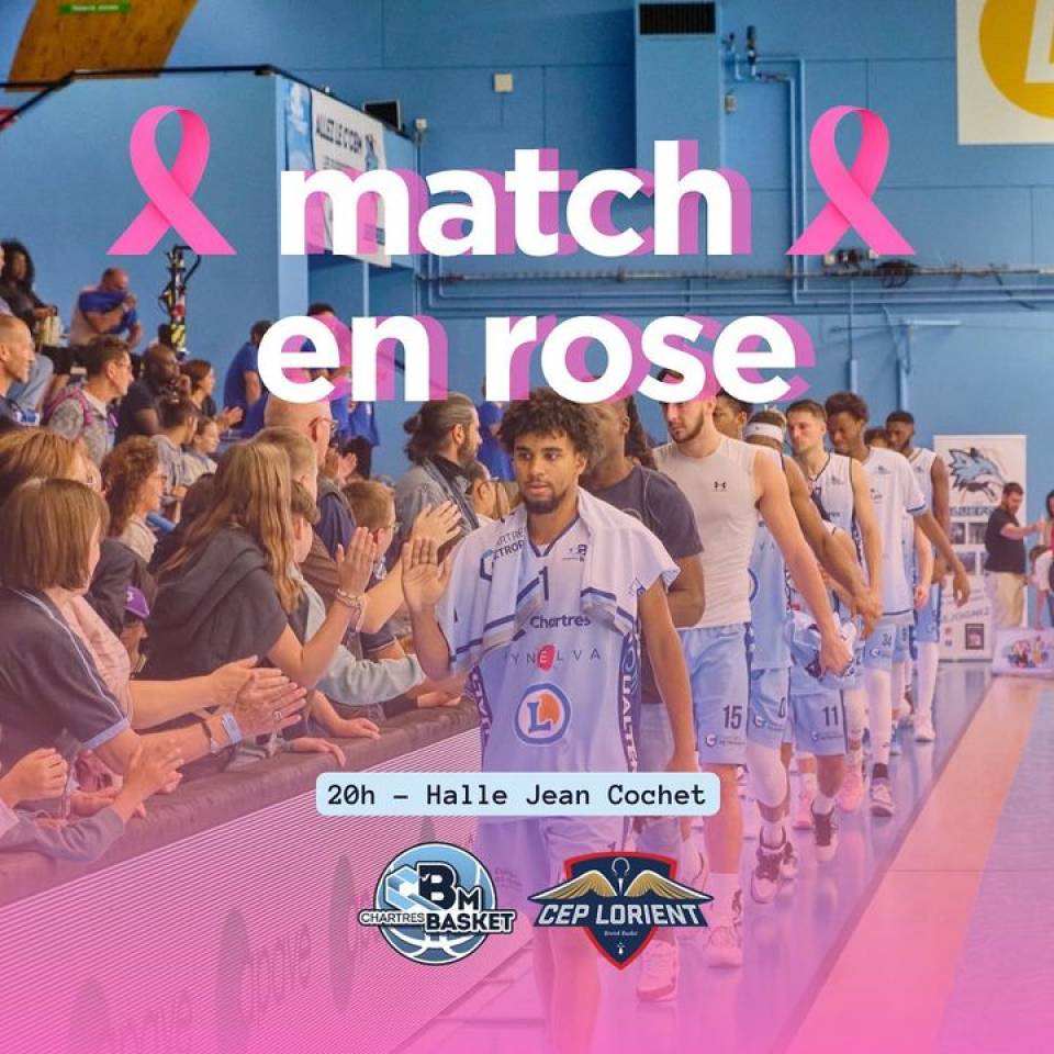 A l'occasion de la rencontre contre @ceplorientbreizhbasket de ce soir, la #teamccbm🔵⚪ s'associe à l'opération Octobre Rose.
👉Mesdames venez en rose pour tenter de gagner des ballons ! 
👉Pour soutenir cette action une tombola sera également organisée. 
nous vous attendons nombreuses et nombreux 💕
