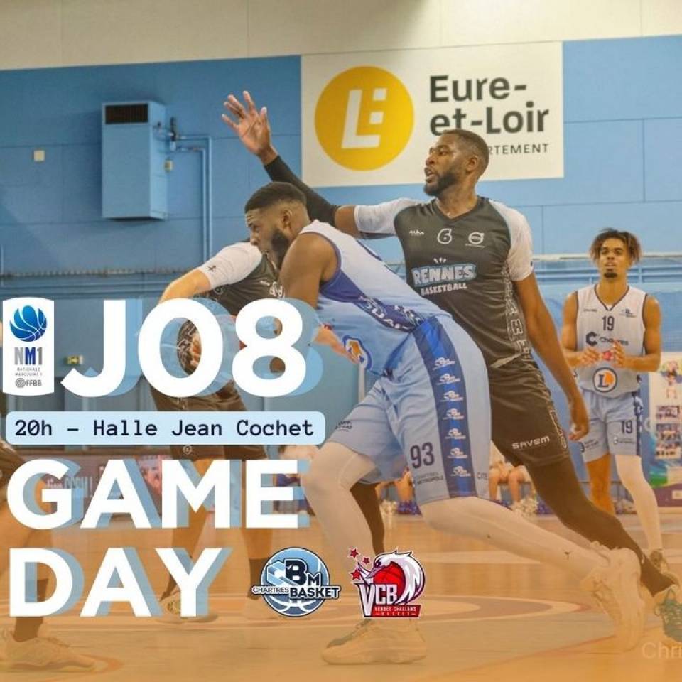 🏀 Gameday J08

🆚 @challansbasket
🎟️ https://bit.ly/44V1Zdw
⌚️20h
📍Halle Jean Cochet
📺 chartrestv.fr

🎃 Soirée spéciale #Halloween organisée par les BlueFoxs :
➖ Le concours du déguisement le plus effrayant qui 
récompensera 2 enfants et 1 adulte ce soir 👻
➖ Une tombola pour tenter de gagner le panier garni 
offert par notre partenaire @localie_bonville d'une 
valeur exceptionnelle de 60 € ou le bon d'achat de 600
€ en cas de shoot du milieu de terrain réussi !
➖ Et de nombreux autres surprises !

ℹ️ Les infos à connaître
➖ Ouverture des portes à 19h
➖ Parking grand public à l'hippodrome
➖ Buvette ouverte possibilité de payer par carte bleue
!

On vous attend nombreux pour encourager votre 
#TeamCCBM🔵⚪️ qui aura besoin de vous pour 
clôturer ce mois d'octobre de la meilleure des 
manières !

📷 Chartres Objectif

#basketnm1 #nm1 #ffbb #basketball #basketchartres 
#passionbasket #chartres #eureetloir