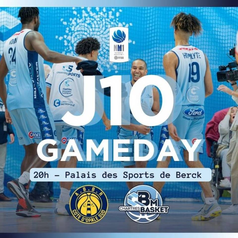 🏀 Gameday J10

✅ J10
🆚 @abbr_officiel 
⌚️20h
📍Palais des Sports de Berck
📺 Page Youtube https://bit.ly/3QuDYVx

📷 @stqrt__ 

#basketnm1 #nm1 #basketball #basketchartres 
#passionbasket #chartres #eureetloir #berckbasket