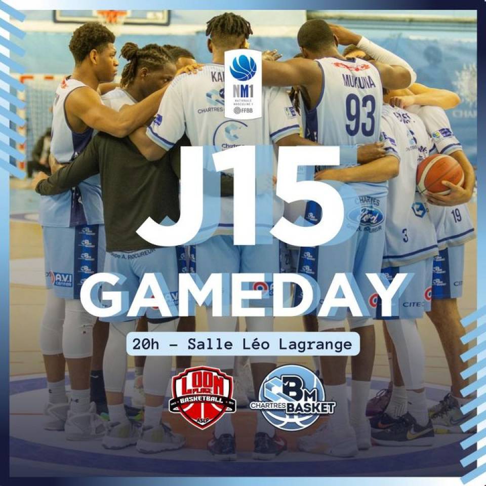🏀 Gameday J15

✅ J15
🆚 As Loon Plage Basket
⌚️20h
📍Salle Léo Lagrange

📷 @mundialphoto

#basketnm1 #nm1 #basketball #basketchartres #passionbasket #chartres #eureetloir