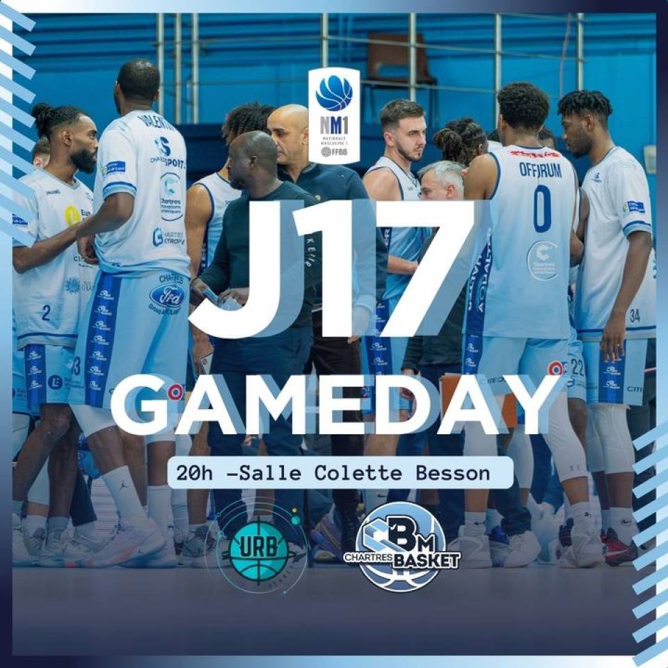 🏀 Gameday J17

✅ J17
🆚 @urb_off
⌚️20h
📍Salle Cole#eureetloir 
📺 Youtube : https://bit.ly/3Nu3mKl

📷 @stqrt__ 

#basketnm1 #nm1 #basketball #basketchartres #passionbasket #chartres #eureetloir