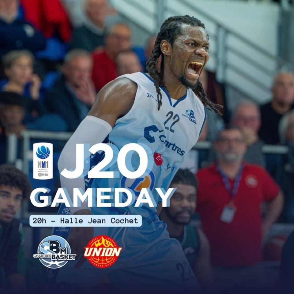 🏀 Gameday J20

🆚 Union Tarbes Lourdes Pyrénées Basket (officiel) 
🎟️ https://bit.ly/44V1Zdw
⌚️20h
📍Halle Jean Cochet
📺 chartrestv.fr

👉 C'est reparti à la Halle Jean Cochet pour ce 1er match de l'année de la #TeaamCCBM

ℹ️ Les infos à connaître
➖ Ouverture des portes à 19h
➖ Parking grand public à l'hippodrome
➖ Buvette ouverte possibilité de payer par carte bleue !

Pas de victoire sans un public en feu ! On compte sur vous !

📷@stqr_

#basketnm1 #nm1 #ffbb #basketball #basketchartres #passionbasket #chartres #eureetloir