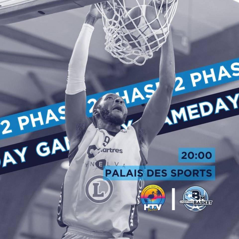 🏀 Gameday

✅ Game 6 // Phase 2
🆚 @htv_basket_club
⌚️20h
📍Palais des Sports
📺 Page Facebook de Hyères-Toulon

#basketnm1 #nm1 #basketball #basketchartres #passionbasket #chartres #eureetloir #PourLaProB #objectifproB