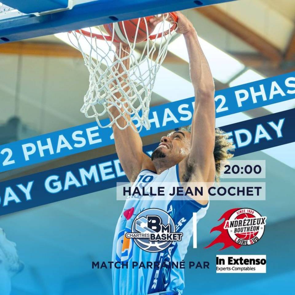🏀 Gameday

Ce match sera parrainé par notre partenaire, In Extenso.

🆚 @abls.basket
🎟️ https://bit.ly/44V1Zdw
⌚️20h
📍Halle Jean Cochet
📺 chartrestv.fr

ℹ️ Les infos à connaître
➖ Ouverture des portes à 19h
➖ Parking grand public à l'hippodrome
➖ Buvette ouverte possibilité de payer par carte bleue !

📷@stqr_

#basketnm1 #nm1 #ffbb #basketball #basketchartres #passionbasket #chartres #eureetloir