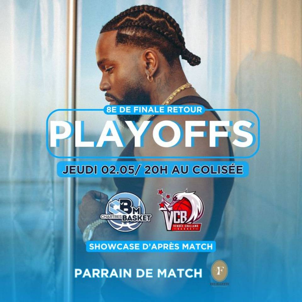 🎟️ Billetterie Colisée - 8e de finale
➡️ jeudi 2 mai - 20H

& Show d’après match @TAYC

Pour notre 1er match de playoffs au Colisée, la #teamccbm reçoit Vendée Challans basket. Nous aurons également besoin de votre soutien à tous pour remporter cette deuxième manche

👉 La billetterie est en ligne ici >> www.old.ccbm.fr

#basketball #basketmasculin #villedechartres #chartres #nm1