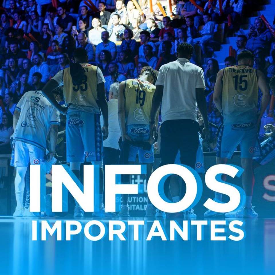 ❌ Informations importantes ❌

Vous serez 4000 personnes ce soir donc voici quelques tips pour passer (encore !) une bonne soirée :

✅ Ouverture des portes à 18h30 : venez tôt !
✅ Tout le monde sur son siège à 19h45 pour encourager la #TeamCCBM avant son arrivée sur le terrain !
✅ Des buvettes sont installées tout le long des coursives donc n'hésitez pas à vous déplacer !

Et le plus important 🔥🔥🔥🔥 Faîtes du bruit !!! 🔥🔥🔥🔥

📷@stqrt__

#basketnm1 #nm1 #ffbb #basketball #basketchartres #passionbasket #chartres #eureetloir

A tout à l'heure !