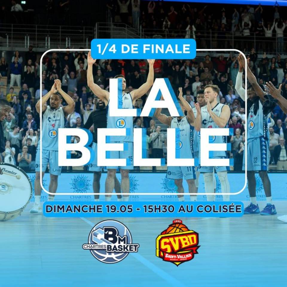 🎟️ La billetterie sera en ligne demain matin !

On aura besoin de tout le monde dimanche à 15h30 pour encourager la #TeamCCBM ! On a donc décidé de vous faciliter les choses 😀

Offre exceptionnelle :
👉 Tarif unique adulte : 10€
👉 Tarif unique enfant : 8€

🔥 Et si tu es venu ce soir, tu as -20% sur ta place. Pour en bénéficier, c'est simple, il suffit de se connecter avec ses identifiants habituels !

La qualification en demi-finale ne se fera pas sans toi !

#chartres #basketchartres #nm1 #playoffsnm1 #FFBB #basketnm1 #eureetloir #regioncentrevaldeloire #passionbasket